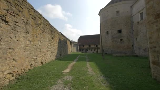 中世纪城堡的石墙 — 图库视频影像