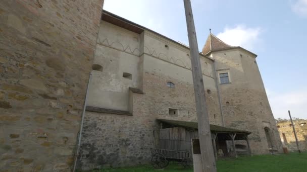 Las Paredes Exteriores Castillo Medieval — Vídeos de Stock