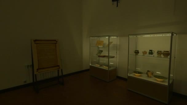 Koper Kaca Ruang Museum — Stok Video