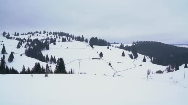 Hermoso Paisaje Invierno Montaña — Vídeos de Stock