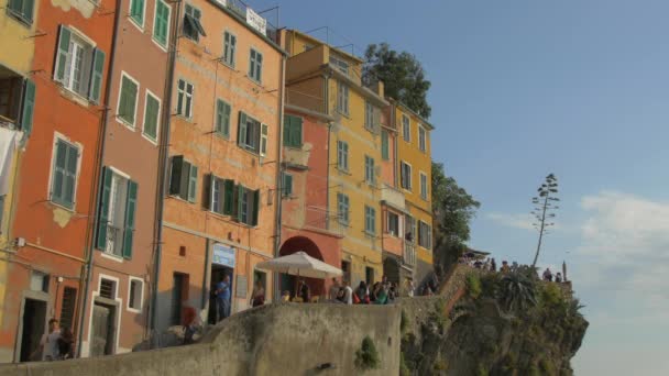 Gebouwen Aan San Giacomo Riomaggiore — Stockvideo