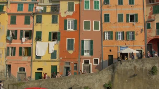 Inclinación Edificios Calle San Giacomo — Vídeo de stock