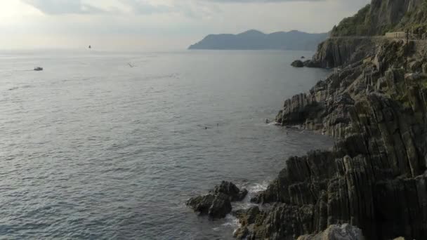 Panoramautsikt Från Riomaggiore — Stockvideo