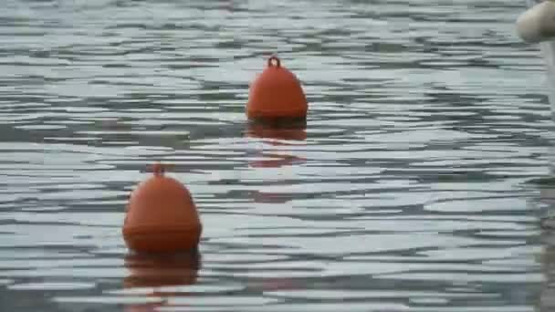 Boyas Flotando Agua — Vídeos de Stock