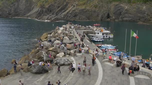 Pier Cinque Terre — Stockvideo