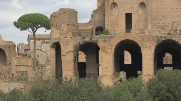 Ruinas Antigua Ciudad Roma — Vídeos de Stock