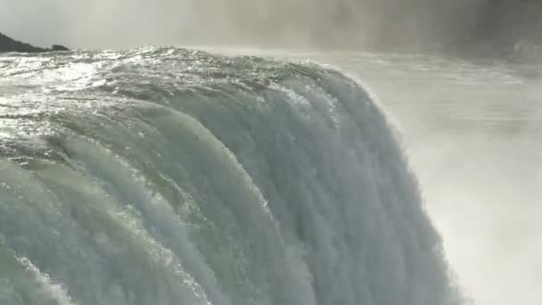 Edge Powerful Waterfall — Stock Video