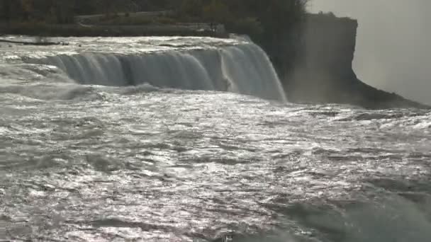 Water Flowing Niagara Falls — ストック動画