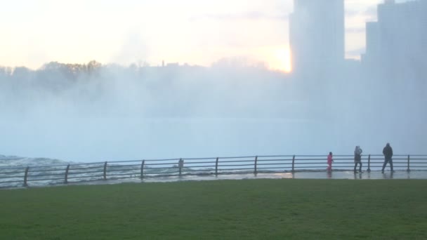 Water Stromen Niagara Watervallen — Stockvideo