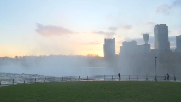 Niagara Fällt Der Dämmerung — Stockvideo