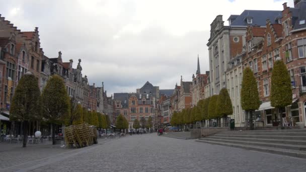 Leuven Şehir Merkezi — Stok video
