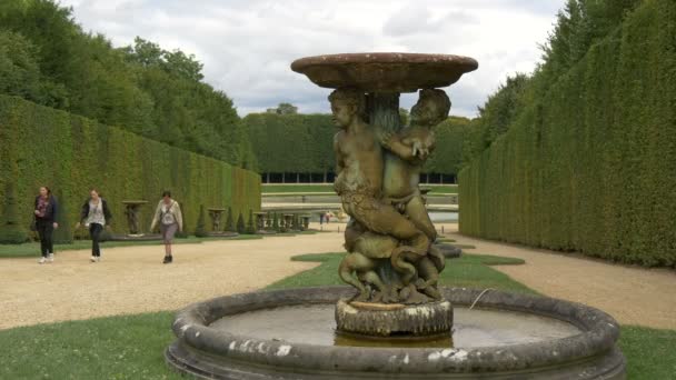 Escultura Jardim Palácio Versalhes — Vídeo de Stock