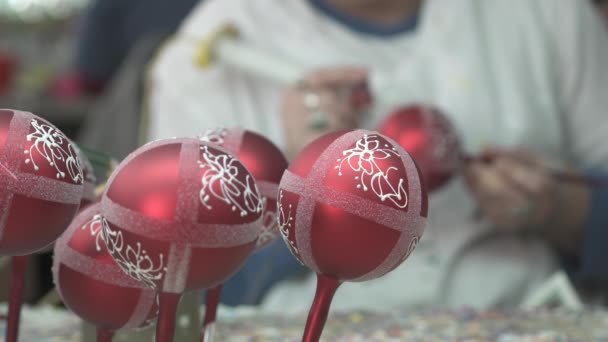 Vue Des Globes Rouges Noël — Video