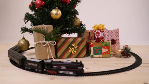 Albero Natale Vista Treno — Video Stock