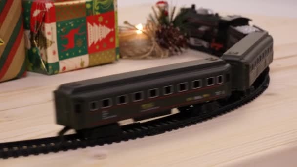 Toy Train Holidays Concept — Stock Video