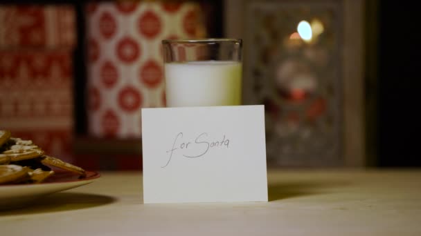 Leche Galletas Para Santa Claus — Vídeos de Stock