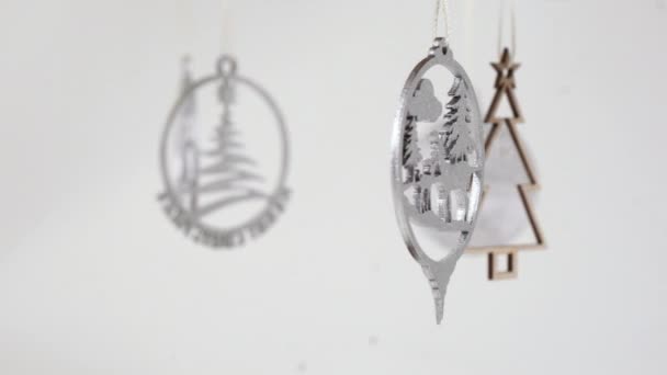 Vue Des Décorations Noël Mouvement — Video