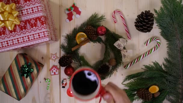 Tomar Volver Poner Una Taza — Vídeo de stock