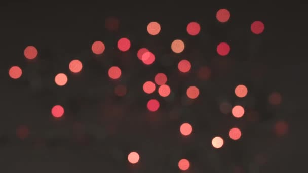 Vermelho Bokeh Luzes Fechar — Vídeo de Stock