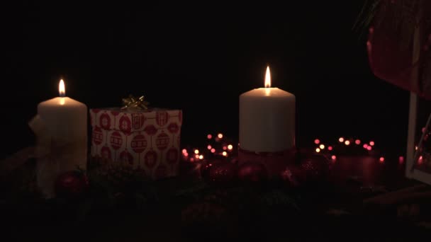 Decoraciones Luces Navideñas — Vídeo de stock