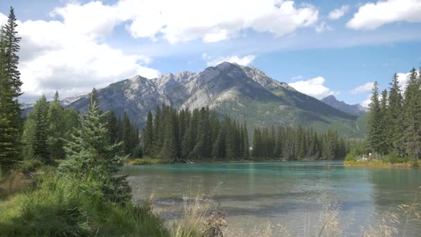 Horské Vrcholy Národním Parku Banff — Stock video