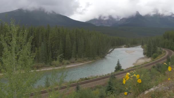 Pan Prawo Krajobrazu Banff National Park — Wideo stockowe