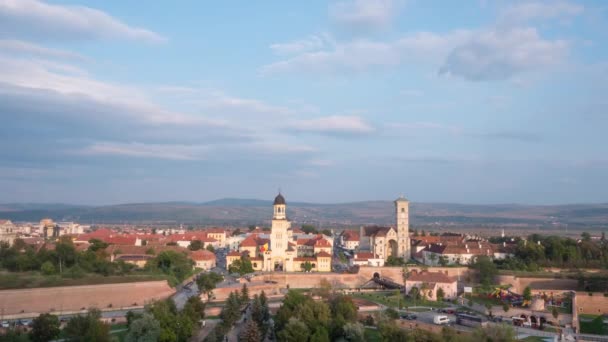 Timelapse Nad Miastem Alba Iulia — Wideo stockowe