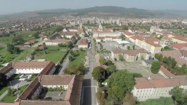 Veduta Aerea Della Cittadella Alba Iulia — Video Stock