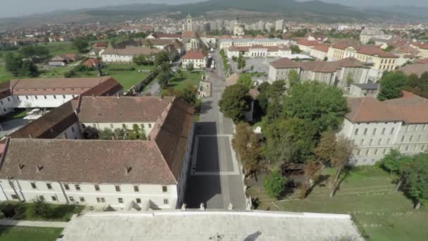 Veduta Aerea Della Cittadella Medievale Alba Iulia — Video Stock