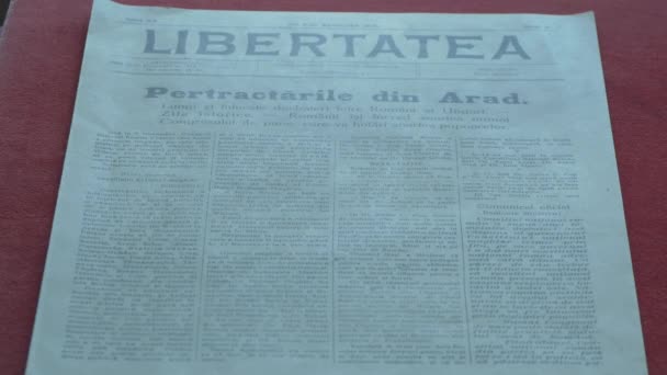 Zamknij Rumuńską Gazetę Liberty — Wideo stockowe