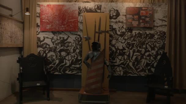 Kamer Van Een Museum — Stockvideo