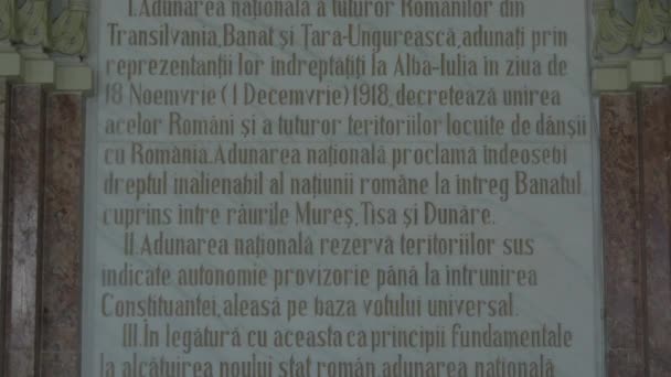 1918年のルーマニア大同盟の決議 — ストック動画