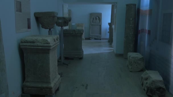 Artefactos Piedra Museo — Vídeos de Stock