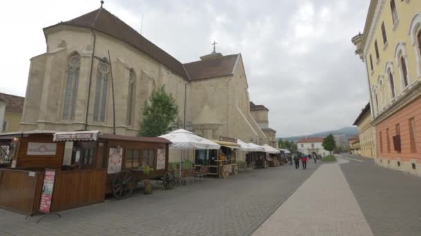 Bancarelle Vicino Alla Cattedrale San Michele — Video Stock