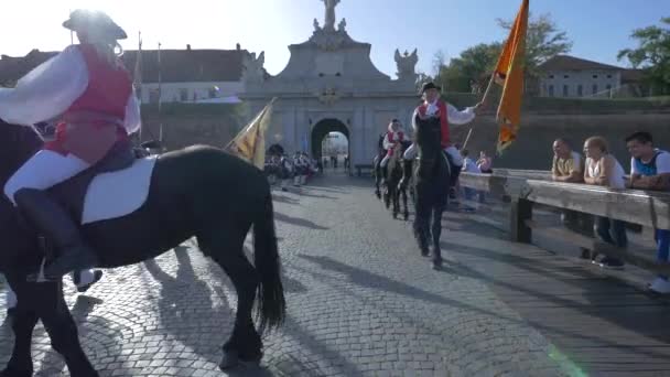 Vakten Förändras Alba Iulia — Stockvideo