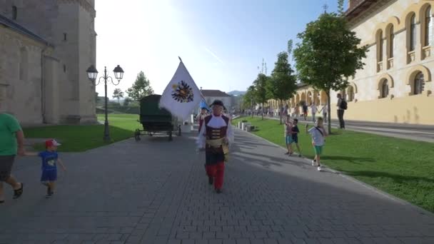 Verandering Van Garde Parade Alba Iulia — Stockvideo