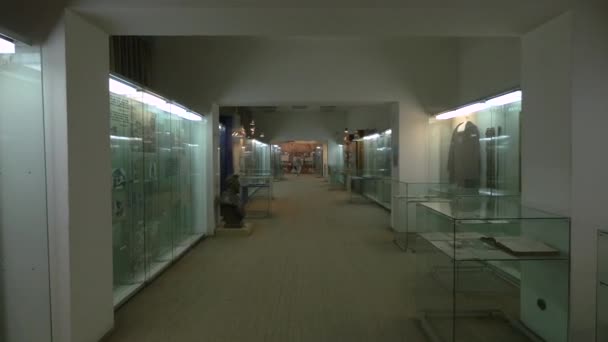 Showcases Corridor Union Museum — Vídeo de Stock