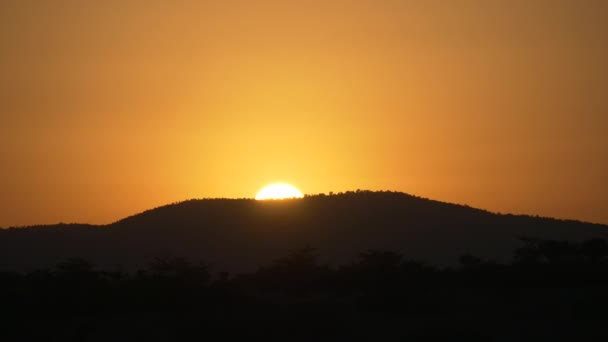 Salida Del Sol África Vista Panorámica — Vídeo de stock