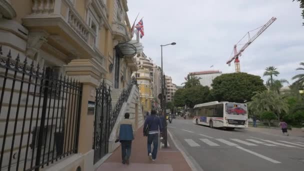 Avenue Costa Mônaco — Vídeo de Stock