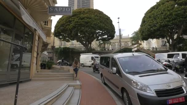 Autorijden Avenue Saint Michel Monaco — Stockvideo