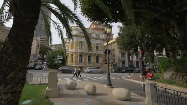 Edificios Avenue Costa Mónaco — Vídeo de stock