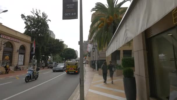 Boulevard Des Moulins Monaco — Stockvideo