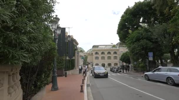 Улица Рядом Торговым Центром Metropole Монако — стоковое видео