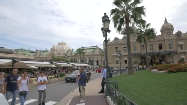 Personas Que Visitan Casino Square Monaco — Vídeo de stock