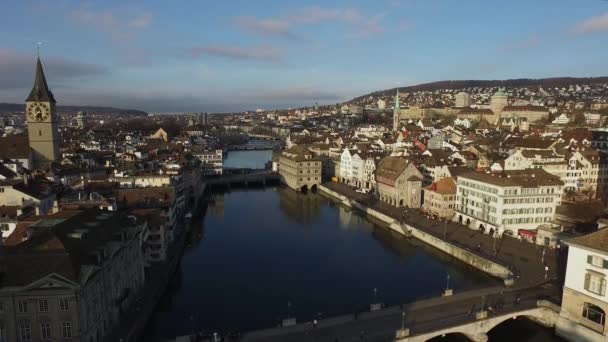 Αεροφωτογραφία Της Ζυρίχης Ελβετία — Αρχείο Βίντεο