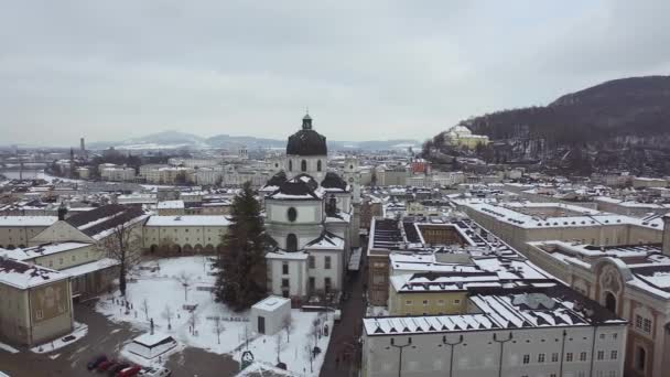 Flygfoto Över Collegiate Church — Stockvideo