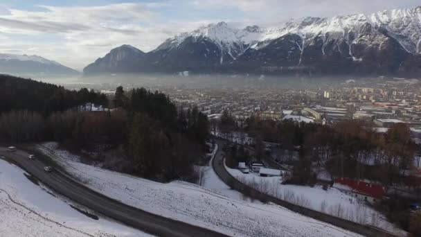 Letecký Snímek Innsbrucku Rakousko — Stock video