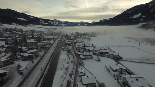 Widok Lotu Ptaka Góry Kitzbhel — Wideo stockowe