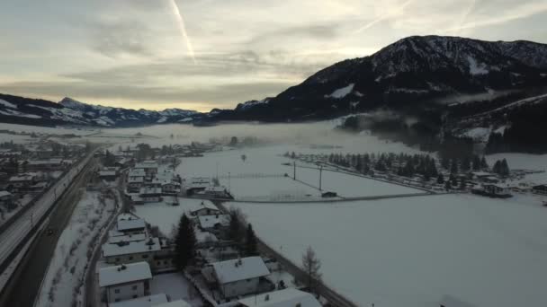 Vista Aérea Del Paisaje Kitzbhel — Vídeos de Stock