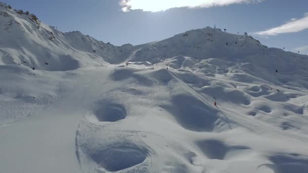 Vista Aérea Una Estación Esquí — Vídeos de Stock